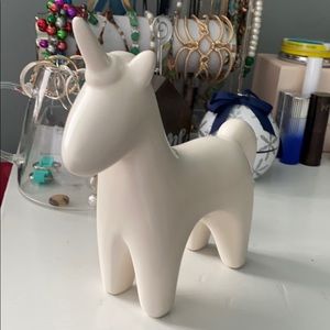 White Glazed Ceramic Unicorn